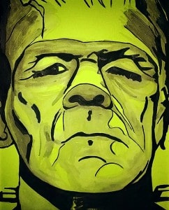 Frankenstein ink darwing