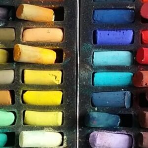 Colourful chalk pastels